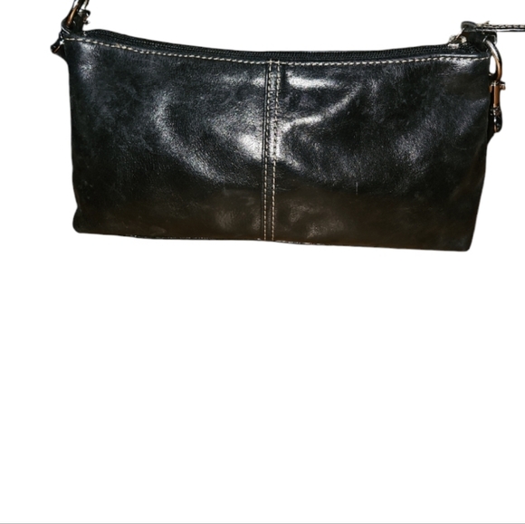 Giani bernini small black shoulder bag W 10"xH 5" EUC no call-outs - Picture 2 of 4